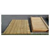 Fencing lot, 4 sections wood picket Style, and a