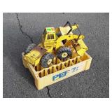 Tonka toy and Pepsi crate