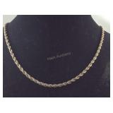 24in silvertone necklace