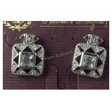 Premier design jewelry, silvertone and CZ post