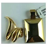 Premier design jewelry, two goldtone slide does 1