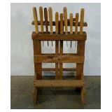 File tool caddy, 30" tall, many Shop Smith tools