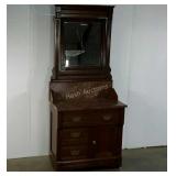 Marble topped washstand with mirror