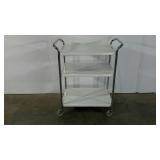 Vintage enamel cart, in nice condition, plastic