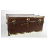 Long Lock T-45 steamer trunk, 31" × 17.5" × 14",