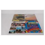 Vinyl record albums.