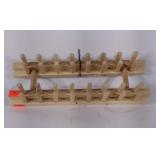 Wooden plate racks, 16"