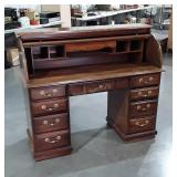 Roll top Desk, top edge on left has damage from