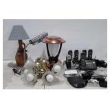 Lighting and phones, Uniden cordless phone set,