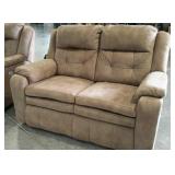 Electric love seat, 54" wide, works, microgiber