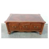 Bassett coffee table, 25 x 45 x 20, three drawers