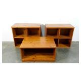 Three piece storage cubby group, can be stacked,