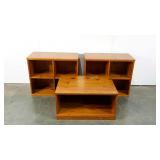 Three piece storage cubby group, can be stacked,