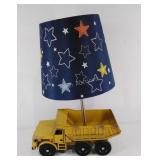 Toy truck lamp, metal, 17.5" high