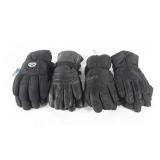 Four pairs of gloves, includes NFL Steelers,