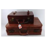 Leather 24" Skyway suitcase and Leather briefcase