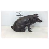 Cast iron coin bank -pig small nick on face