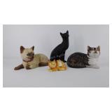Cat figurines, various makers