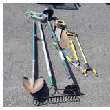 Tools, shovels, rakes, loppers, saws, etc. Seller