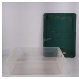 Empty tote with lid, good condition