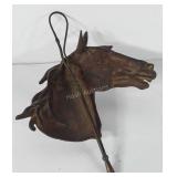 Cast iron equestrian wall plaque, marked NB & IW