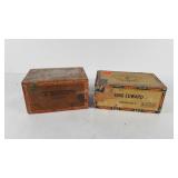 Advertising, two cigar boxes, King Edward and