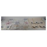 Textiles, embroidered table cloth, table runners,