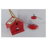Decorative bird house, humming bird feeder