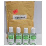 Four bottles of hand sanitizer with aloe, 2oz