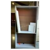 Laminate bookcase, shelves are too wide, 72" tall