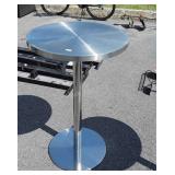 Stainless Bistro Table, 24" round x 36" tall.