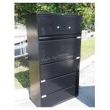 Global 5 Drawer Lateral File Cabinet, has key,