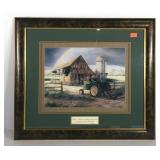 Richardson John Deere print with verse, framed