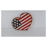 Patriotic Wall Hanging, wood, 16" in diameter