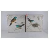 Pair of decorator stretch canvas wall art,