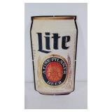 Metal Miller Lite wall art 15"x8"