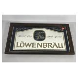 Advertising,  Lowenbrau framed mirror, 32x21