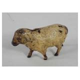 Cast iron sheep coin bank, 5"
