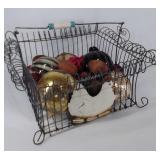 Wire basket with Decorative Balls of various