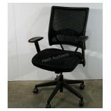 Mesh backed office chair, adjustable, with