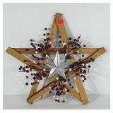 Patriotic star wall hanging, 21x19