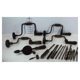 Drill braces and brace bits