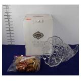Shannon 24% lead crystal cornucopia with autumn