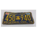 Pennsylvania license plate 1976