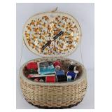 Sewing basket, with bonus sewing items