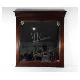 Large wall hanging mirror, has two stickers on