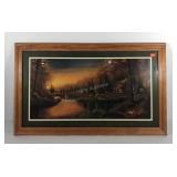 Cabin In the Fall picture, framed and double