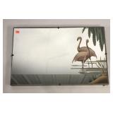 Turner flamingo print on canvas with mirrored