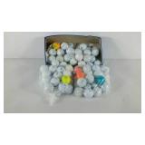 Golf balls full shoebox different brand names