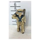 Cast iron coin bank-Sailor